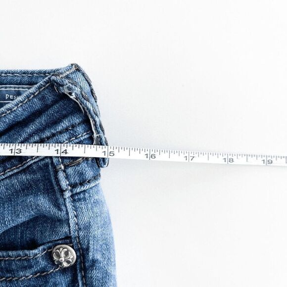 Miss Me Womens Rhinestone Embroidery JPW5123SK Skinny Jeans Size 28 - Picture 9 of 12